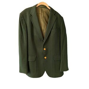 Green Wool Mens Blazer By Stanley Blacker For Lion
